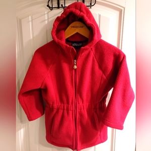 Lands Ends fleece jacket with hood.